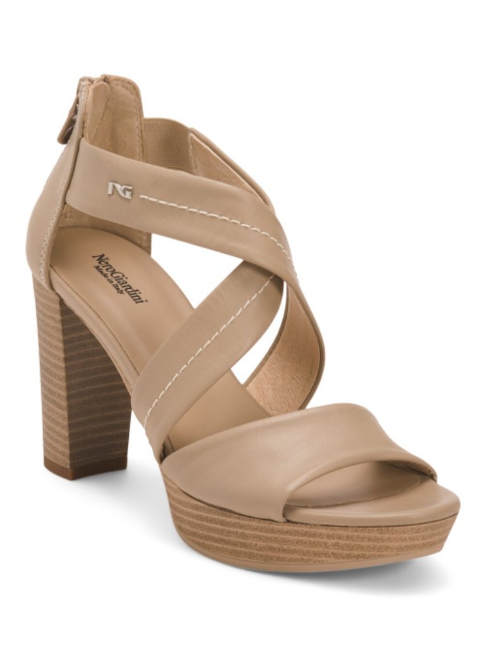 NEROGIARDINI Made In Italy Leather Heeled Sandals
